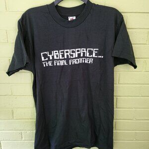 Vintage 1990s CYBERSPACE...The Final Frontier Shirt MEDIUM FOTL Single Stitch A4
